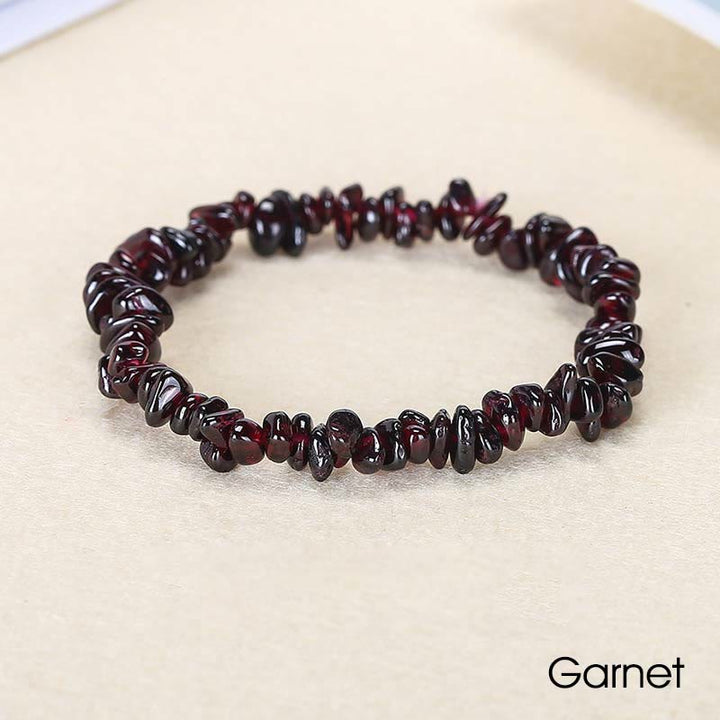 Natural Irregular Shape Crystal Stone Warmth Soothing Bracelet - Garnet(Wrist Circumference: 15-18cm) - image 24