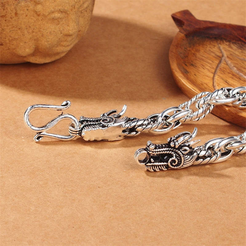 925 Sterling Silver Dragon Luck Protection Bracelet - image 6