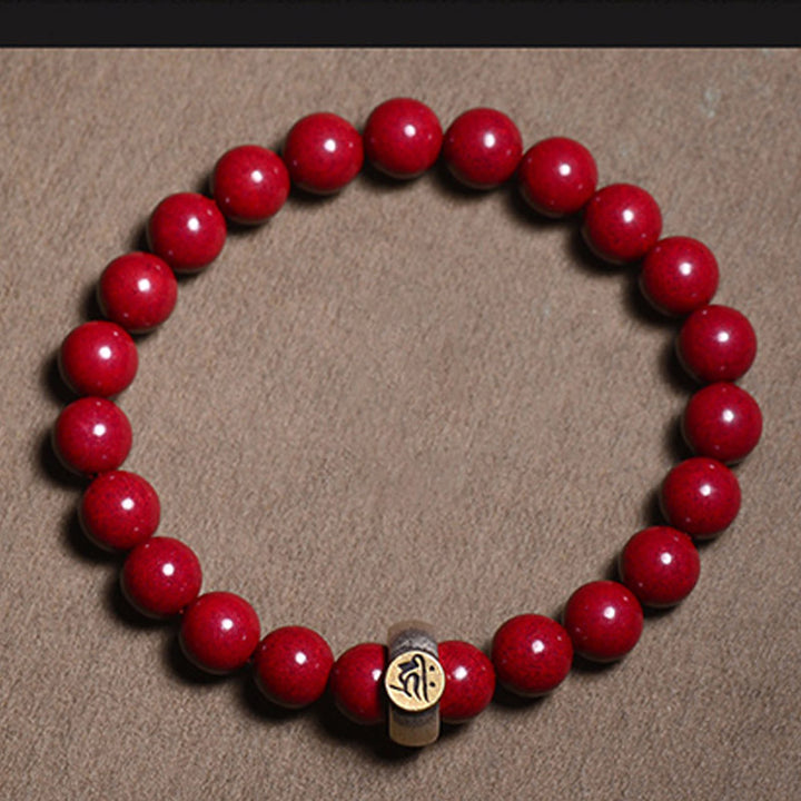 Buddha Stones Chinese Zodiac Natal Buddha Cinnabar Protection Bracelet