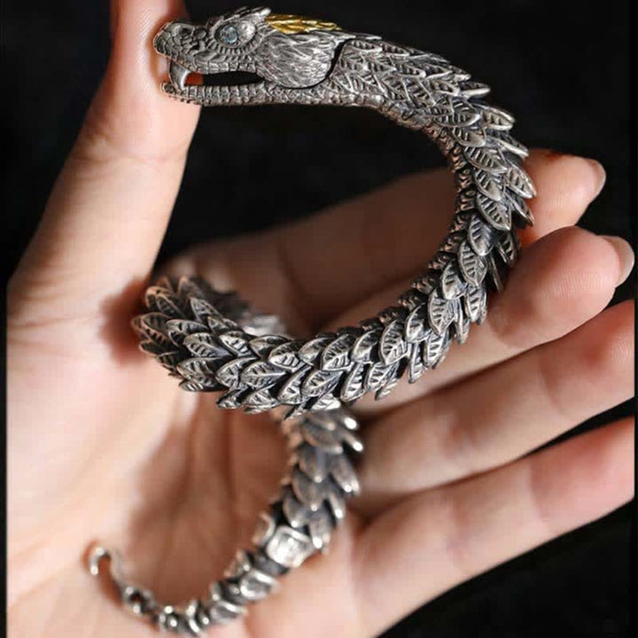 Buddha Stones Dragon Snake Handmade Amulet Protection Chain Bracelet - image 4