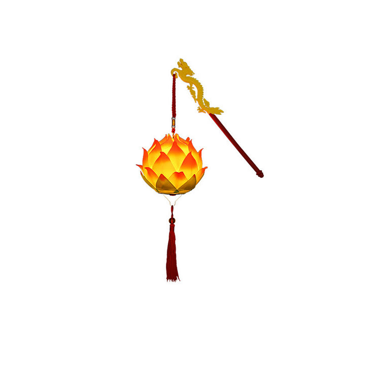 DIY Lotus Flower Dragon Lantern Tassel Lamp Decoration - image 24