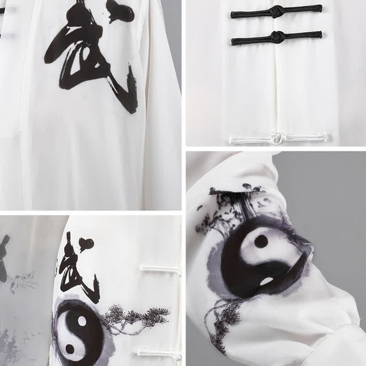 3Pcs Yin Yang Tree Tai Chi Spiritual Zen Practice Meditation Prayer Uniform Unisex Clothing Set - image 10