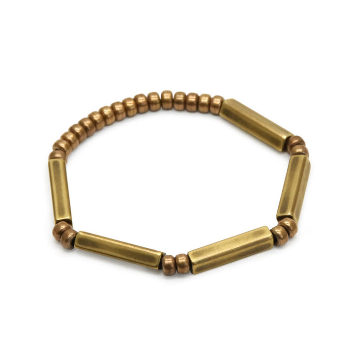 Tibetan Simple Design Copper Wealth Luck Bracelet - image 7