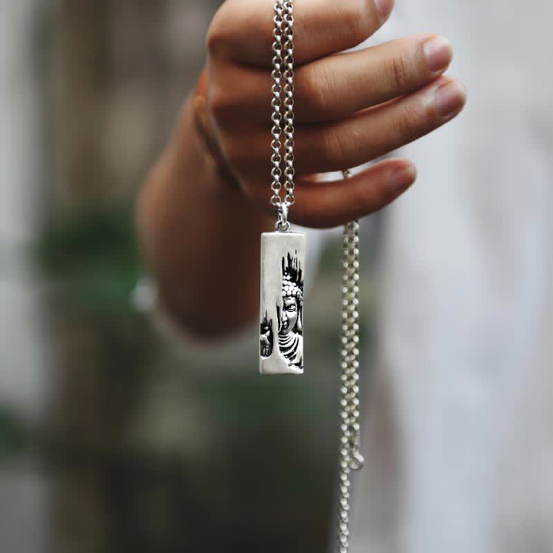 Buddha Stones Tathagata Buddha Strength Protection Amulet Lucky Vintage Style Pendant Necklace - image 8