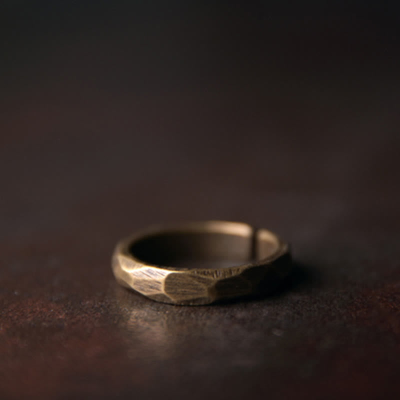 Buddha Stones Tibetan Simple Design Copper Wealth Ring - image 10