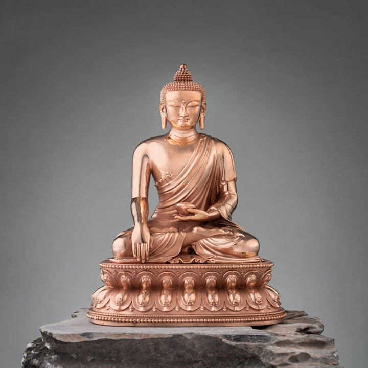 Gautama Shakyamuni Buddha Figurine Serenity Copper Statue Home Decoration - 30*24*17cm - image 0
