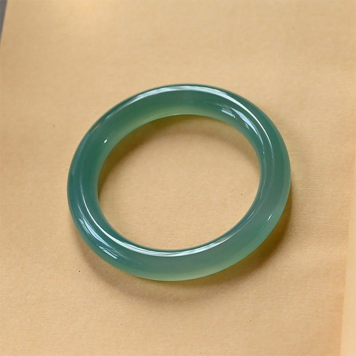 Buddha Stones Natural Green Chalcedony Strength Bangle Bracelet - image 3