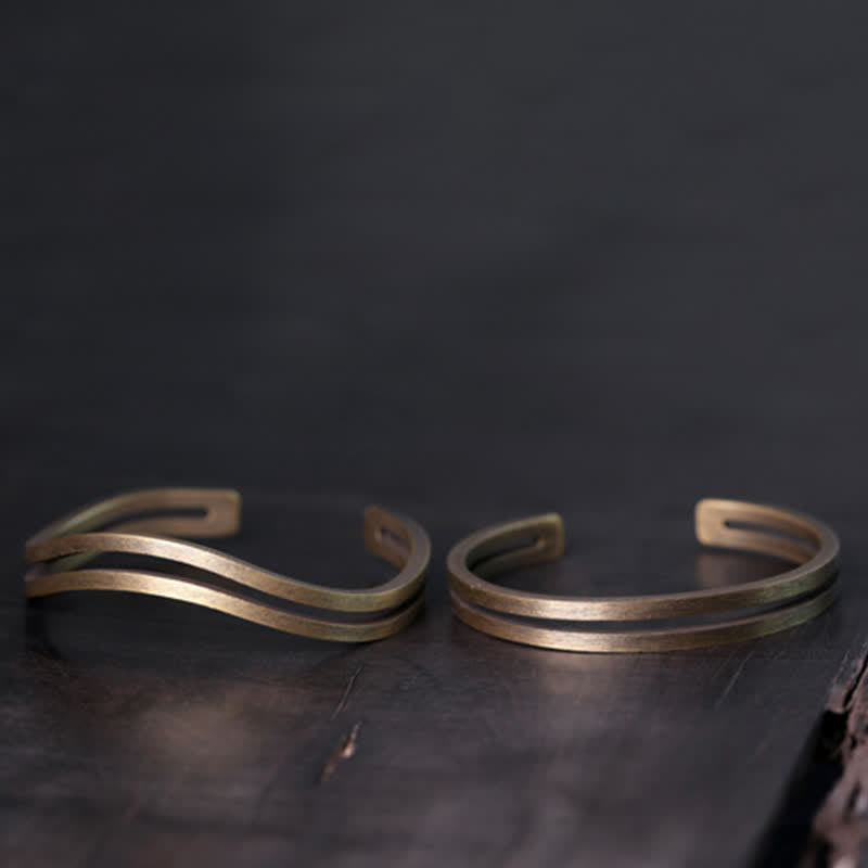 Buddha Stones Rustic Copper Luck Viking Cuff Bracelet - image 16