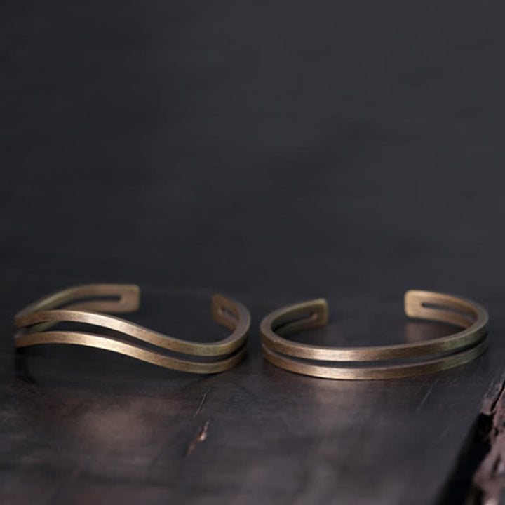 Buddha Stones Rustic Copper Luck Viking Cuff Bracelet - image 16