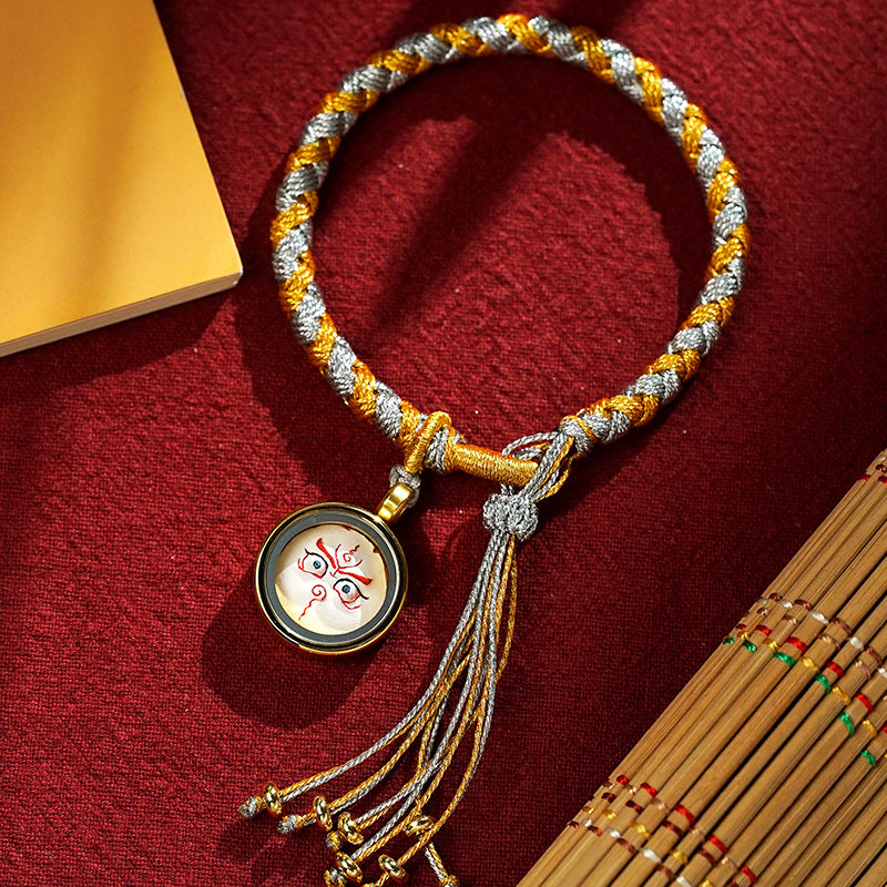 Buddha Stones Handmade Tibetan Five God Of Wealth Dragon Scale Rope Luck Braid Bracelet