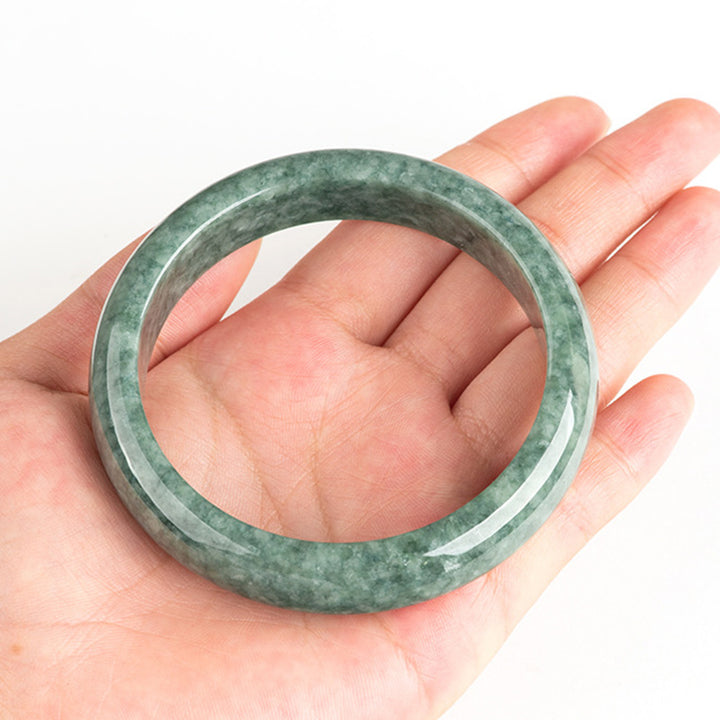 Buddha Stones Natural Jade Luck Wealth Bangle Bracelet - image 6