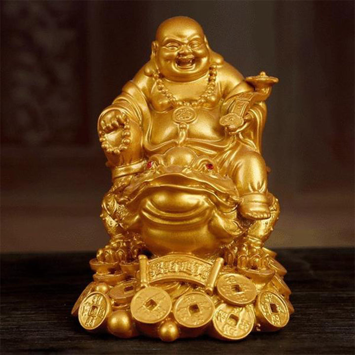 FengShui Maitreya Toad Ornament Decoration - Golden - image 5