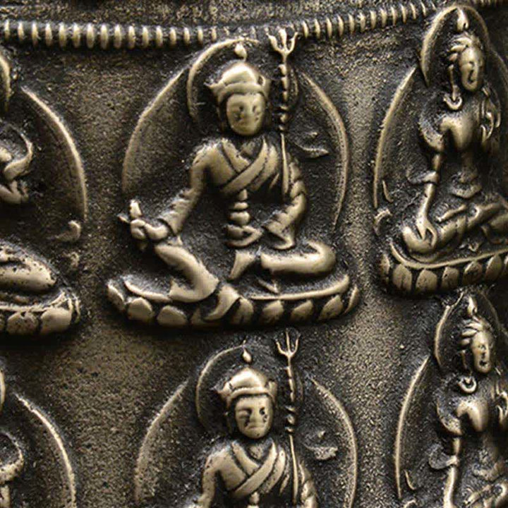 Tibetan Engraved Buddha Dragon Wind Chime Bell Copper Luck Wall Hanging Decoration - image 6