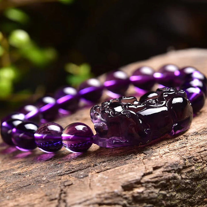 Buddha Stones Feng Shui Amethyst Fortune Wealth Bracelet - image 7
