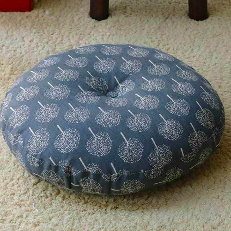 Lotus Simple Pattern Linen Meditation Seat Cushion Home Living Room Decoration - Detachable - Approx. 40cm × 10cm (slight variation possible) - LightSteelBlue - image 24