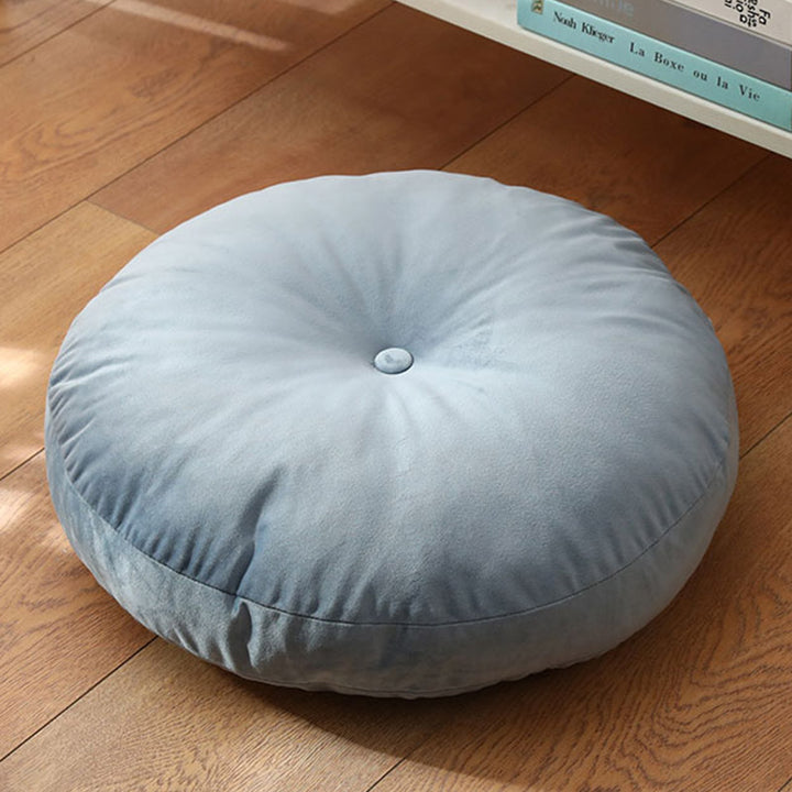 Lotus Simple Pattern Linen Meditation Seat Cushion Home Living Room Decoration - Detachable - Approx. 40cm × 10cm (slight variation possible) - PowderBlue - image 28