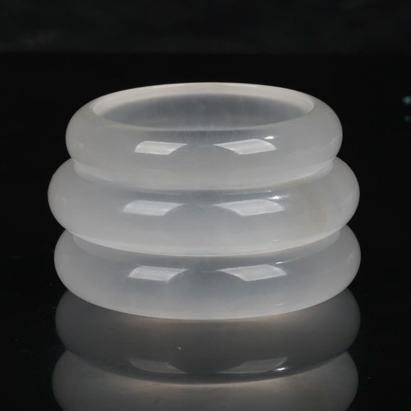 Natural Translucent Golden Silk Jade Wealth Luck Bracelet Bangle - image 8