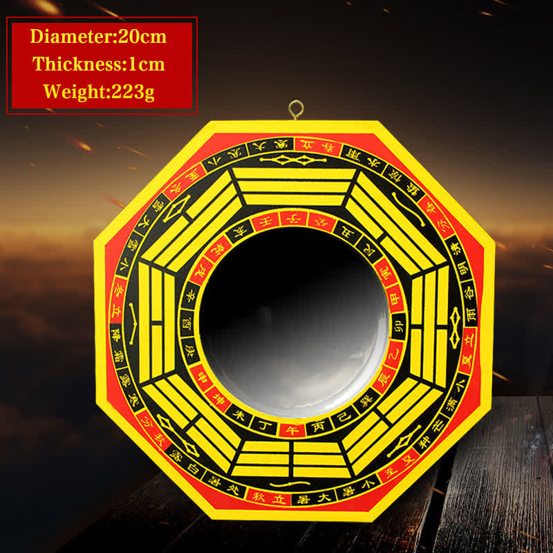 Feng Shui Bagua Map Balance Living Room Energy Map Mirror - 7 IN - Concave Mirror - Yellow - image 15