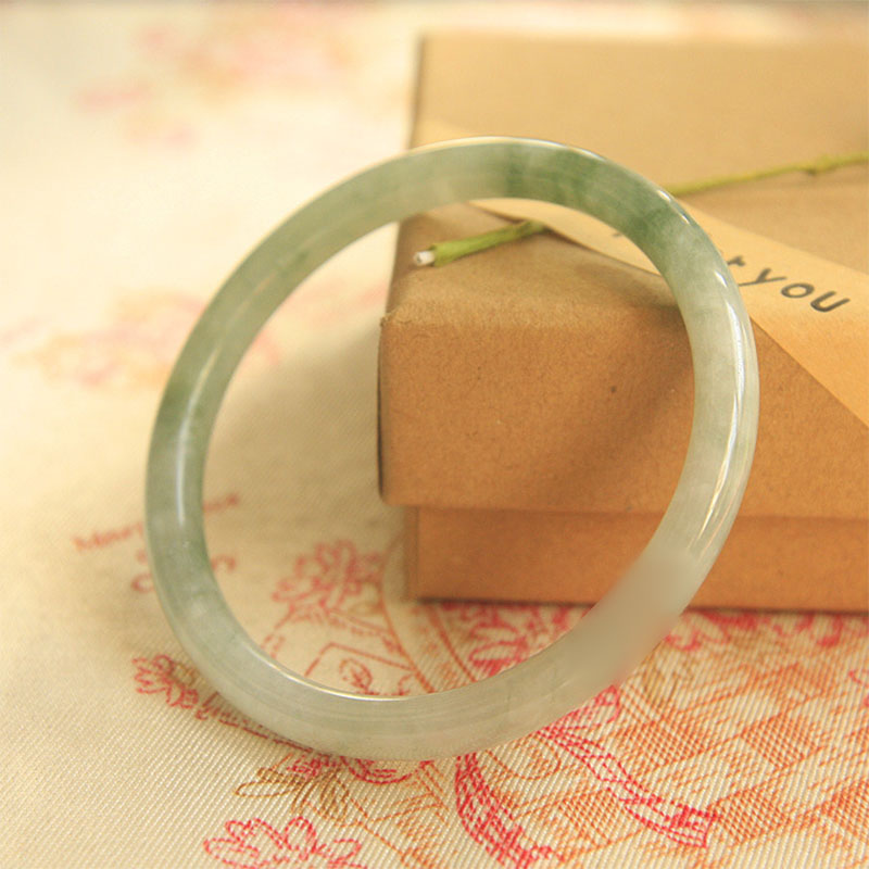 Buddha Stones Natural Jade Peace Healing Bangle Bracelet - image 2