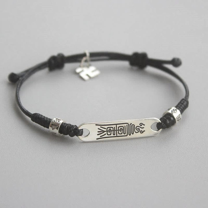 Buddha Stones 925 Sterling Silver Red String Luck Strength Braid Bracelet - Women - Black(Wrist Circumference 15-20cm) - image 6