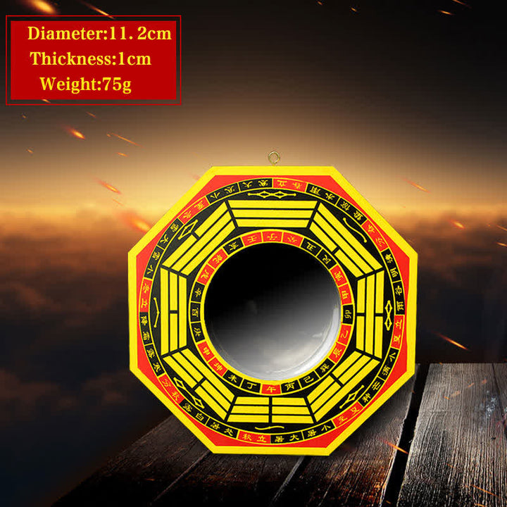 Feng Shui Bagua Map Balance Living Room Energy Map Mirror - 4 IN - Concave Mirror - Yellow - image 5