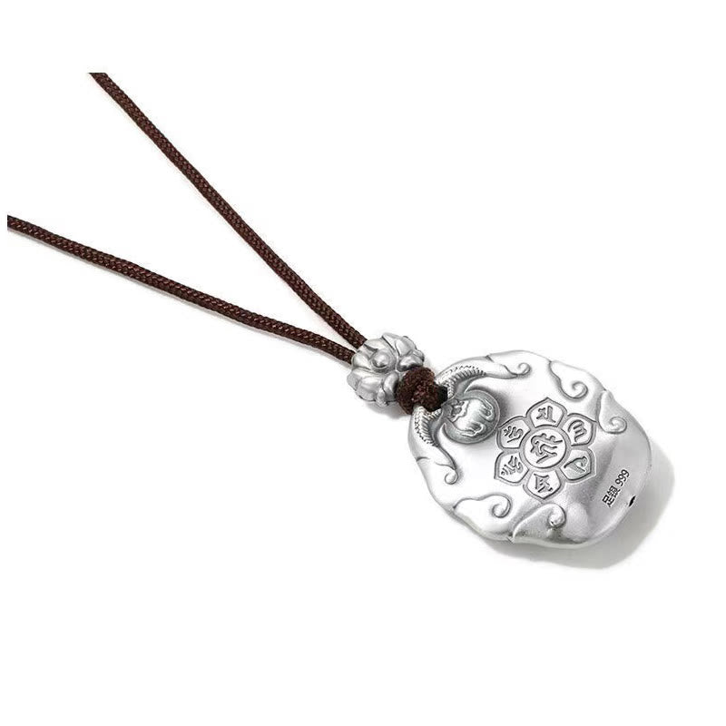 Buddha Stones Chinese Zodiac Natal Buddha Om Mani Padme Hum Lotus Compassion Necklace Pendant - image 9