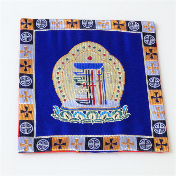 Prayer Altar Mat Man-Bcu Kalachakra Healing Meditation Jacquard Mat - image 13