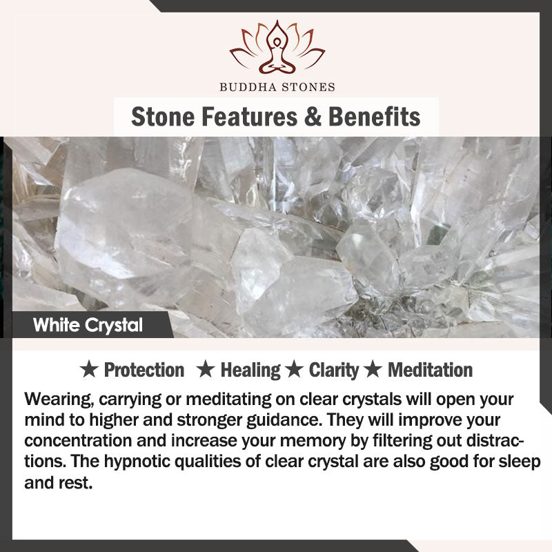 Buddha Stones Natural Quartz Crystal Moon Tree Of Life Healing Energy Necklace Pendant - image 12