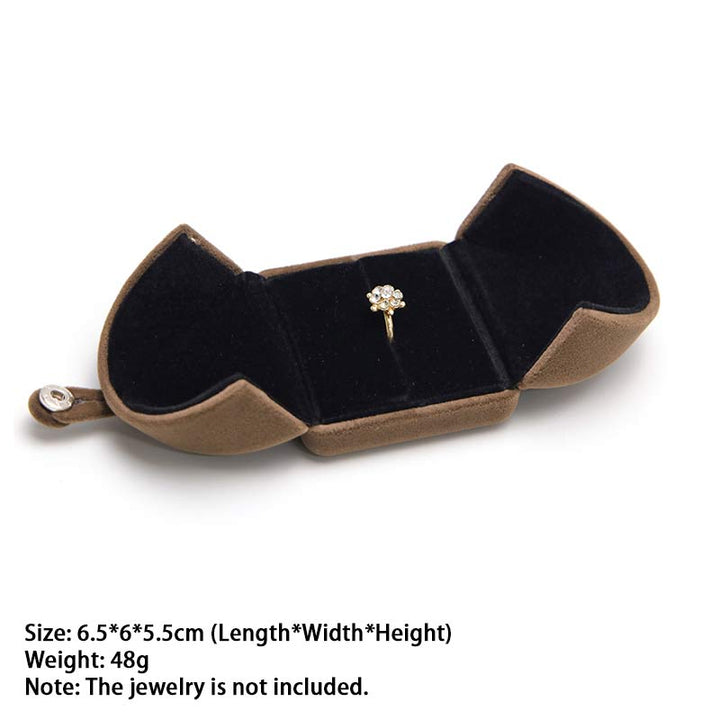 Jewelry Storage Box Flannel Gift Box - Brown - Ring Box - image 12