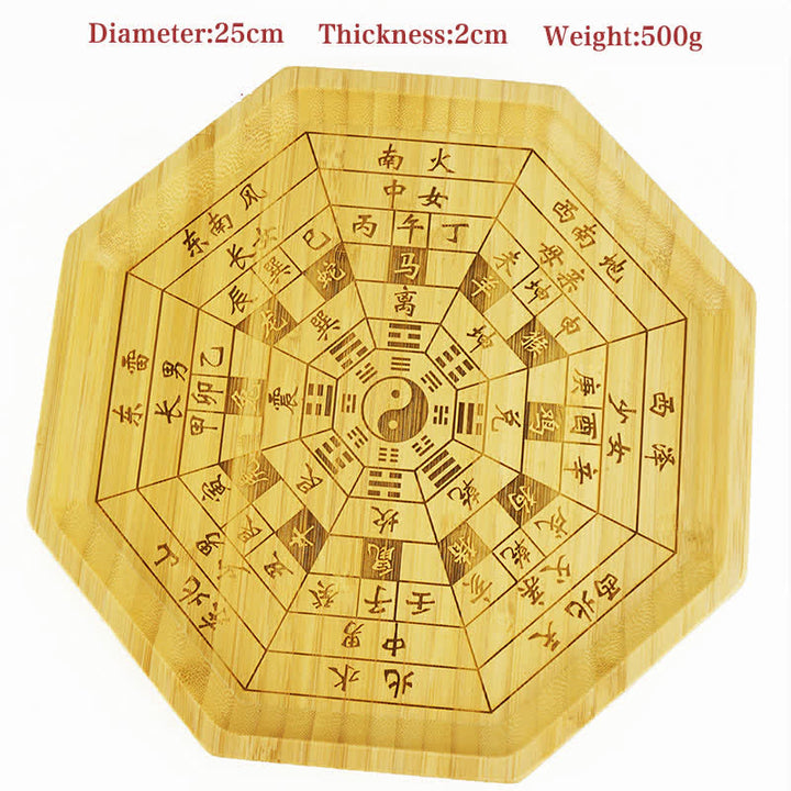 Feng Shui Bamboo Bagua Map Harmony Energy Map - 12 Chinese Zodiac 25cm - image 33