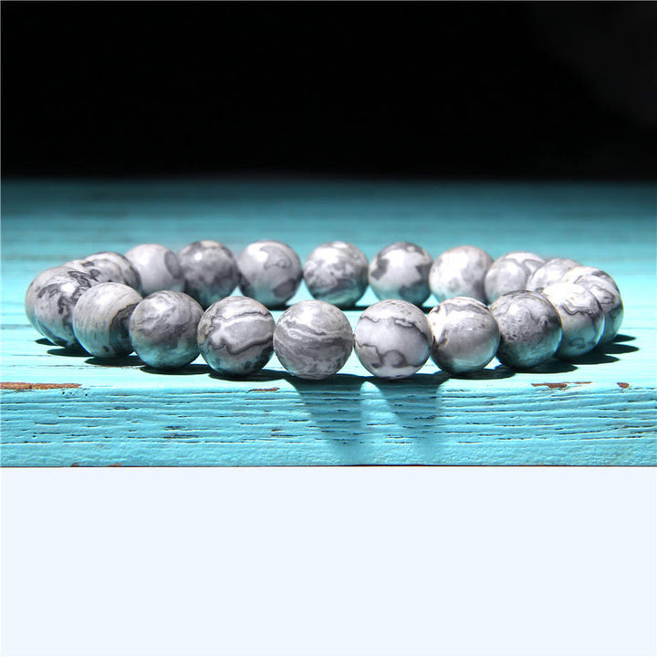 Natural Agate Stone Crystal Balance Beaded Bracelet