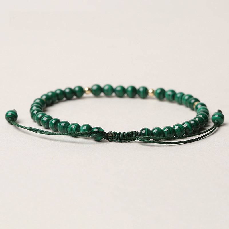 Buddha Stones Natural Malachite Protection Calmness String Bracelet - image 4