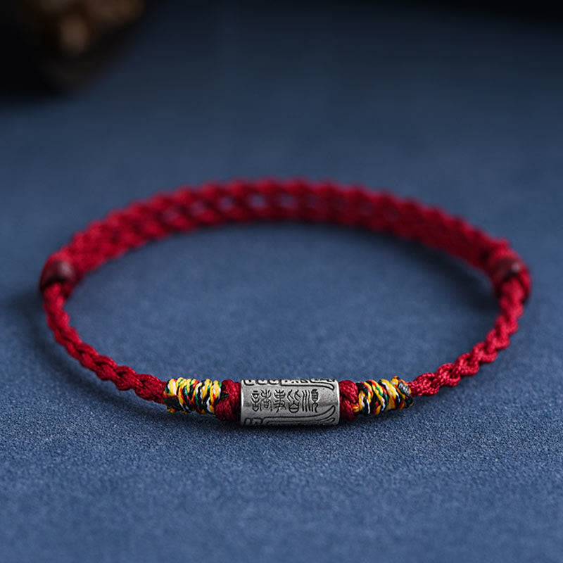 Buddha Stones Handcrafted 925 Sterling Silver Everything Goes Well Design Protection Strength Bracelet Anklet - image 12