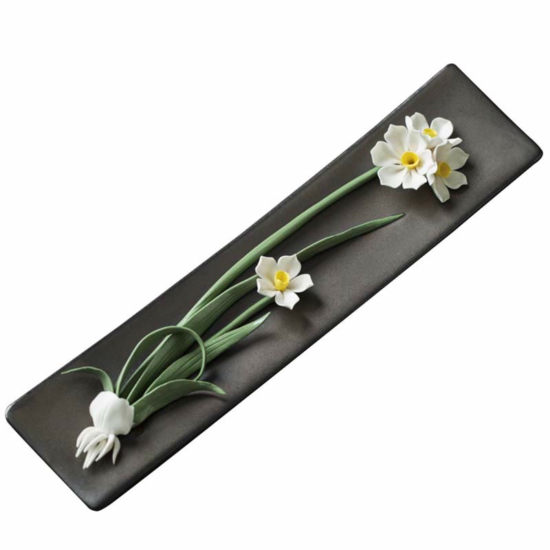 Lotus Peony Rose Flower Ceramic Spiritual Incense Burner - image 9