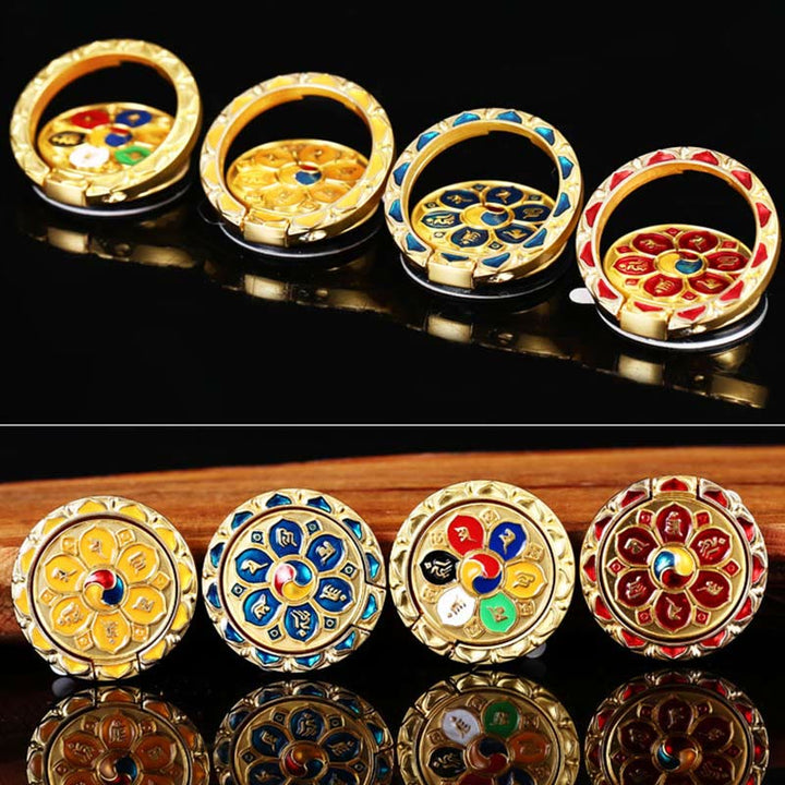 Tibetan Om Mani Padme Hum Peace Phone Ring Bracket Universal Phone Holder Decorations - image 29