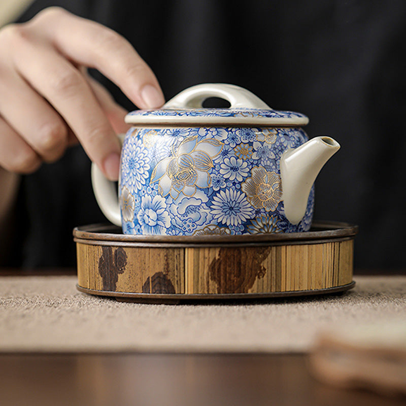 Buddha Stones Lotus Chrysanthemum Plum Blossom Flower Teacup Kung Fu Tea Cup Teapot