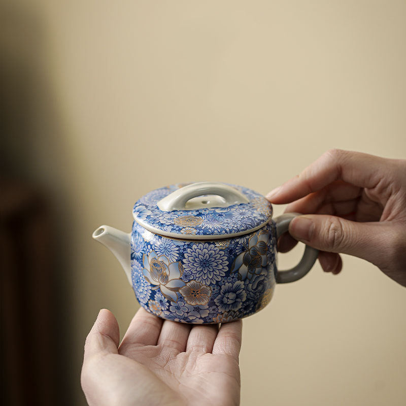 Buddha Stones Lotus Chrysanthemum Plum Blossom Flower Teacup Kung Fu Tea Cup Teapot