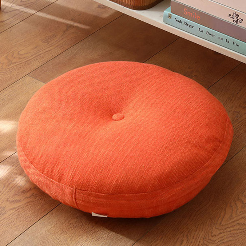 Lotus Simple Pattern Linen Meditation Seat Cushion Home Living Room Decoration - Detachable - Approx. 40cm × 10cm (slight variation possible) - Tomato - image 15