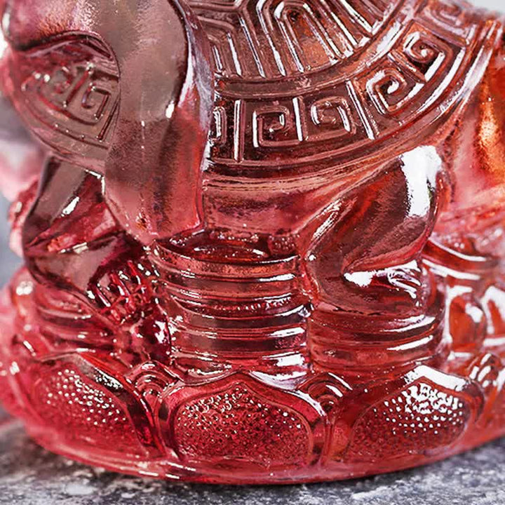 Feng Shui Four Symbols Azure Dragon Handmade Liuli Crystal Art Piece Home Office Decoration - image 14