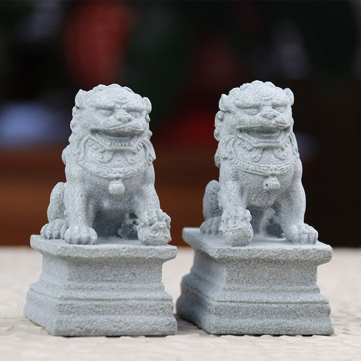 Buddha Stones Lion Fu Foo Dogs Elephant Ward Off Evil Blessing Home Decoration - image 1