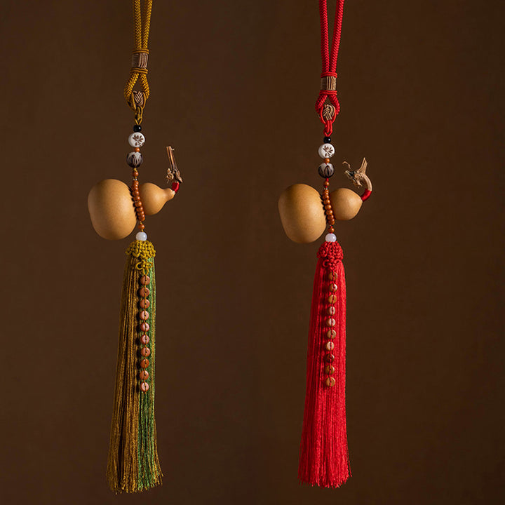 Buddha Stones Feng Shui Coins Gourd Chinese Knot Lucky Coins Five Emperor Money Wealth Tassels Decoration - image 4