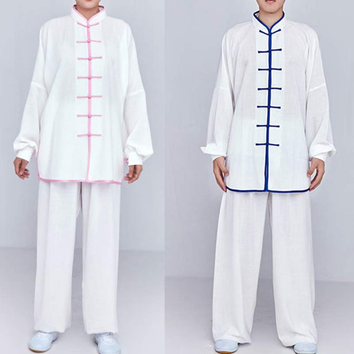 Buddha Stones Meditation Zen Prayer Spiritual Tai Chi Qigong Practice Unisex Embroidery Clothing Set - image 12