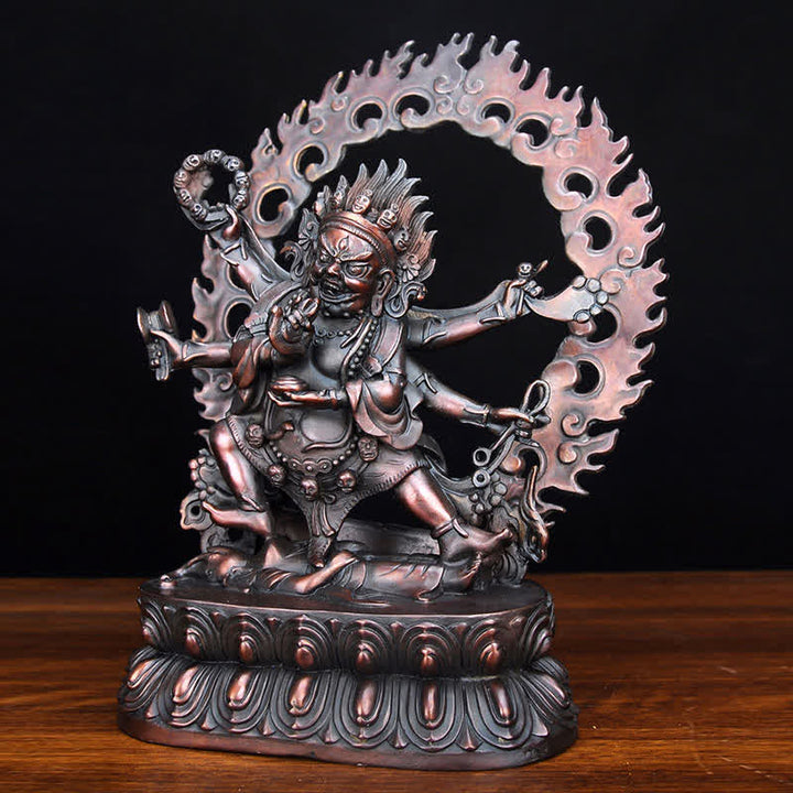 Tibet Mahakala Bodhisattva Figurine Compassion Copper Statue Decoration - image 6