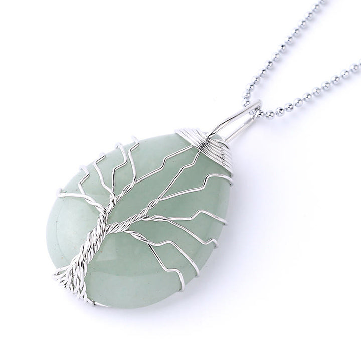 Buddha Stones Natural Quartz Crystal Tree Of Life Healing Energy Necklace Pendant - image 40