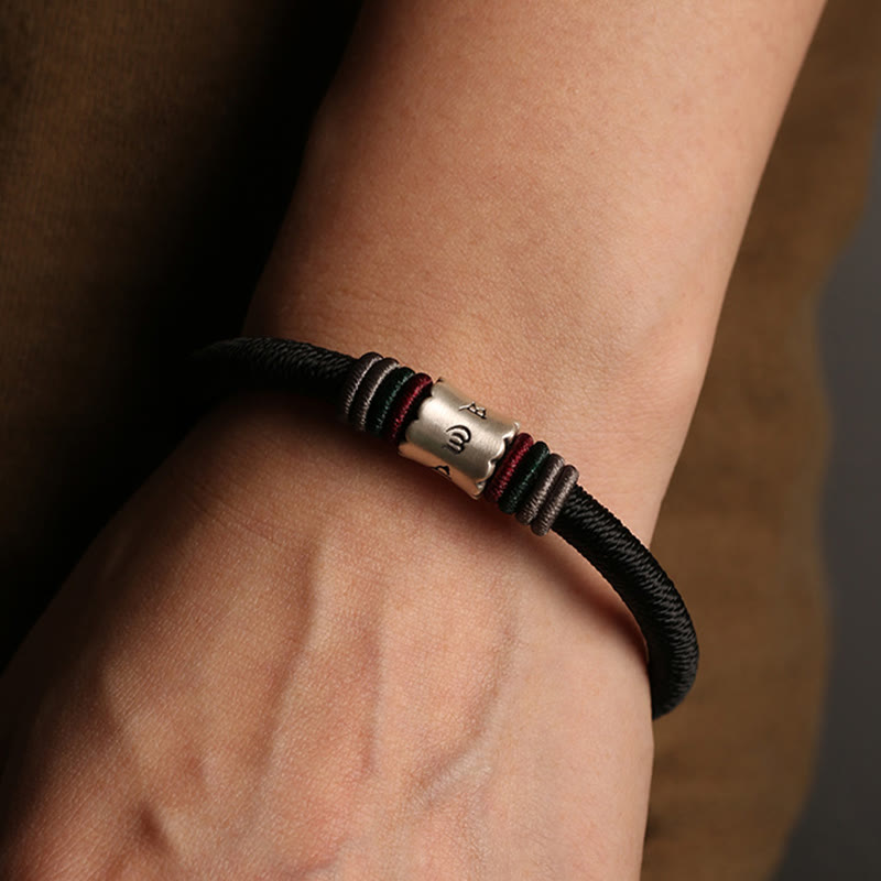 Buddha Stones 999 Sterling Silver Om Mani Padme Hum Peace Magnetic Buckle Bracelet - image 10