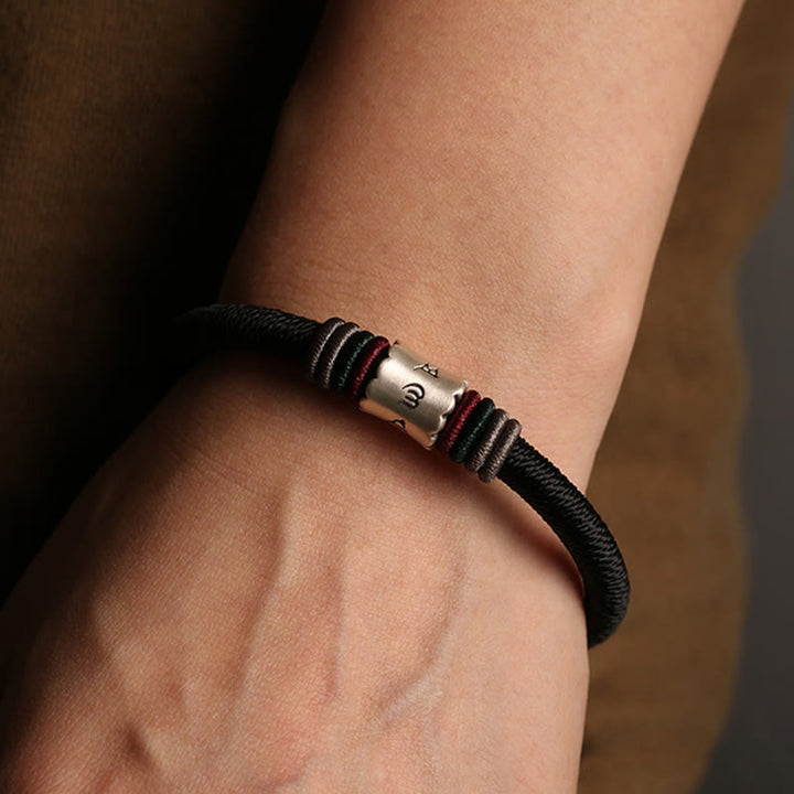 Buddha Stones 999 Sterling Silver Om Mani Padme Hum Peace Magnetic Buckle Bracelet - image 10