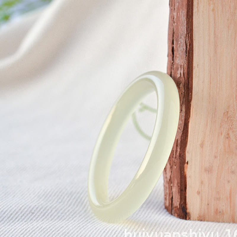 Buddha Stones Natural Afghanistan Jade Abundance Cuff Bracelet Bangle - image 11