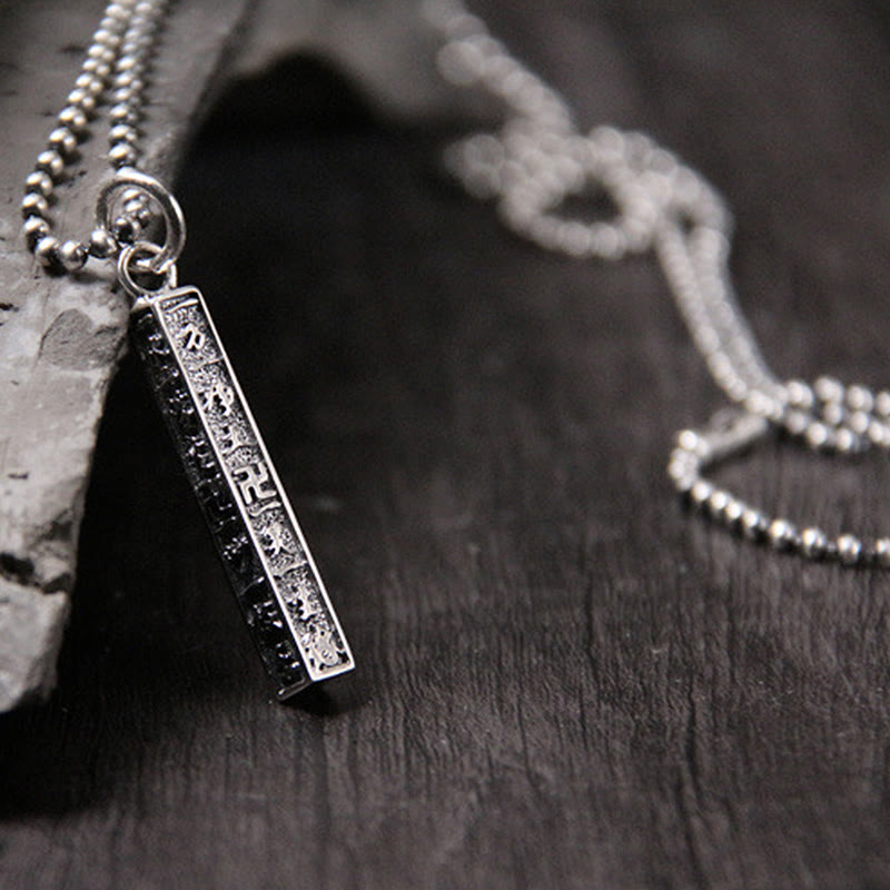 925 Sterling Silver Tibetan Om Mani Padme Hum Buddha Swastika Symbol Wisdom Necklace Pendant - image 5