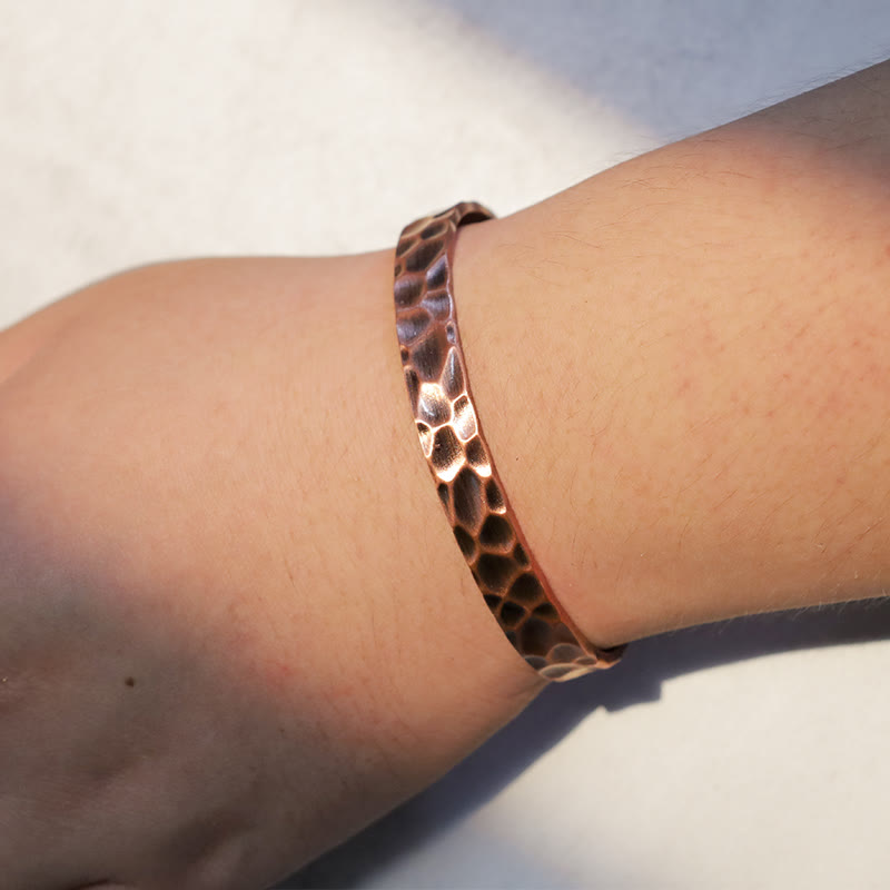 Rustic Copper Balance Magnetic Adjustable Cuff Bracelet - image 5
