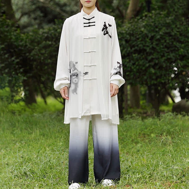 3Pcs Yin Yang Tree Tai Chi Spiritual Zen Practice Meditation Prayer Uniform Unisex Clothing Set - image 5